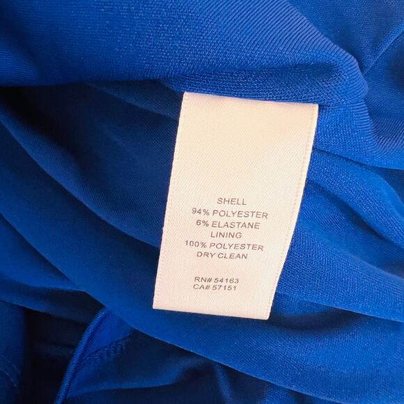 Eliza J Cold Shoulder Bell Sleeve Sheath Dress Size 4 Cobalt Blue - Picture 5 of 8